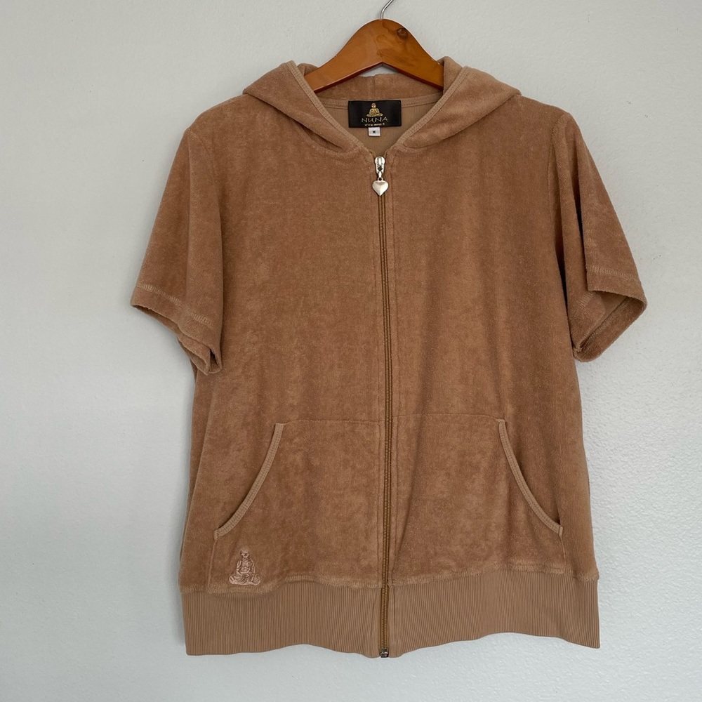 🇫🇷 NUNA French Terry Zip Up Hoodie /w Short Sleeves & Kangaroo Pocket
